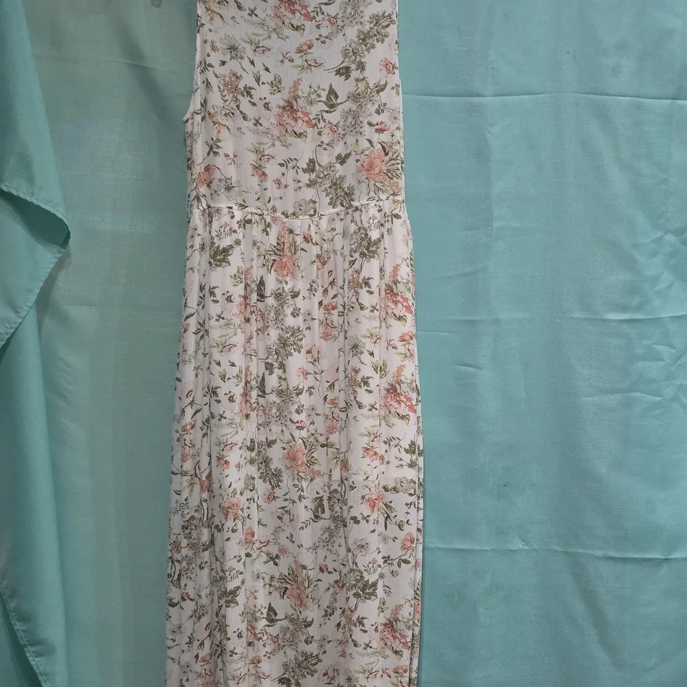 Frye Women's Summer Maxi Dress Floral Pattern Fully Lined Button Front EUC - Picture 3 of 7